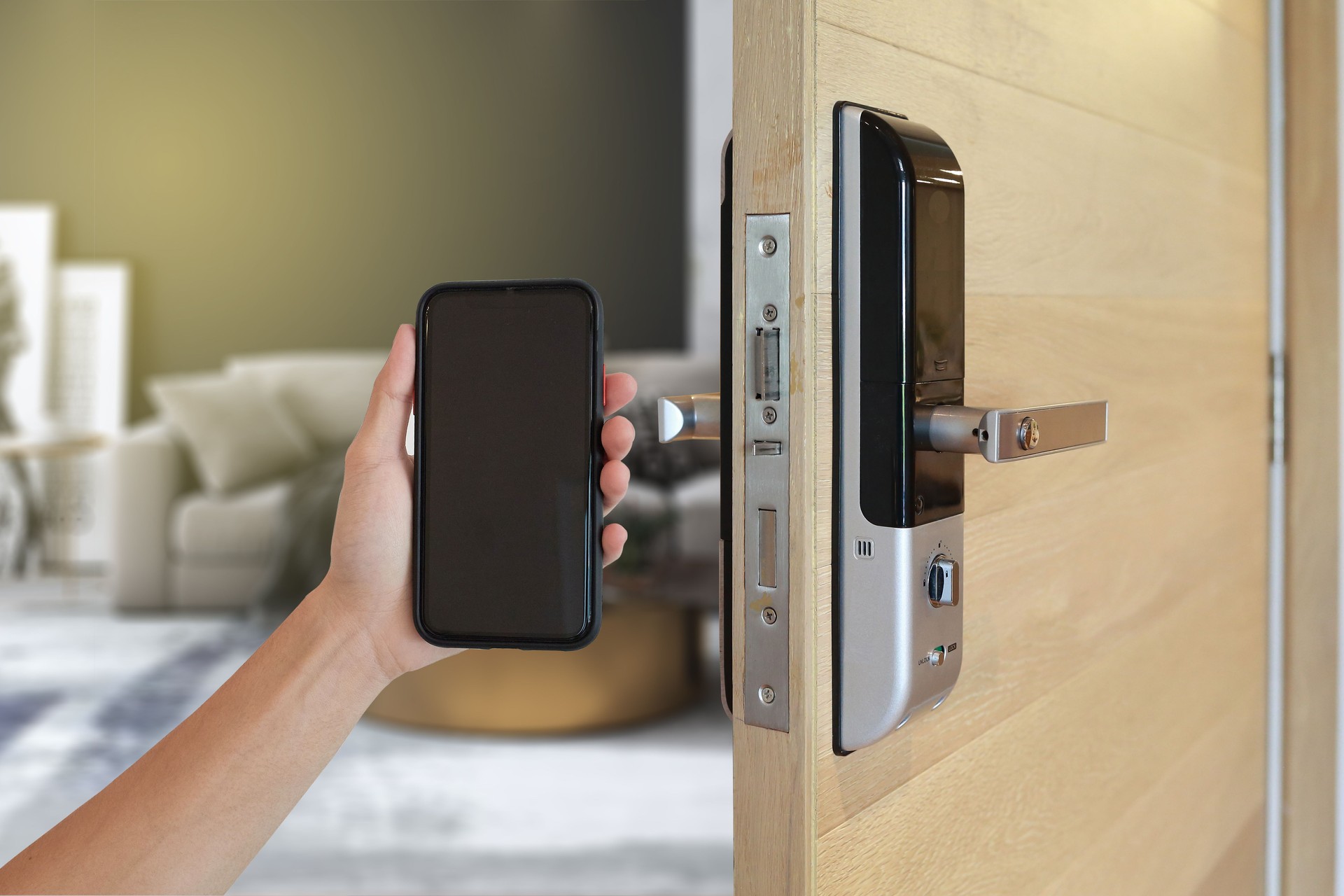 digital door locking system by Mobile application.